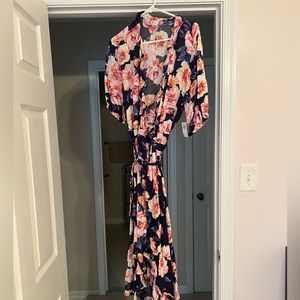 Women’s floral wrap dress